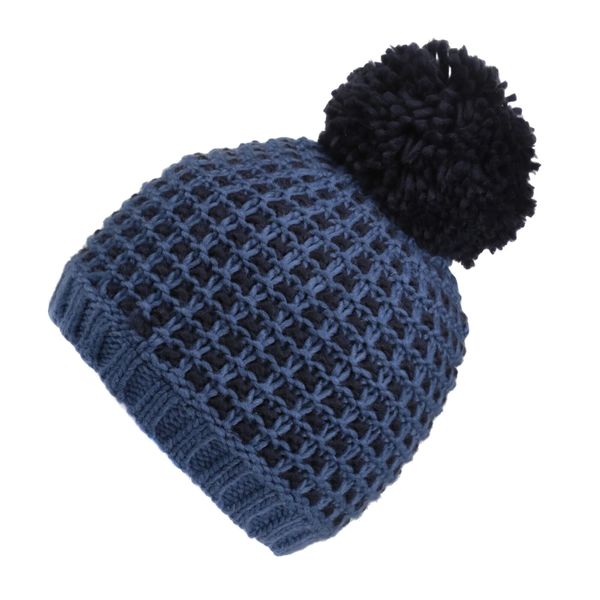 Damska Czapka Dalary Bobble. Niebieskie czapki i kapelusze damskie Regatta, na zimę, bez wzorów, z dzianiny, eleganckie. Za 31.99 zł.