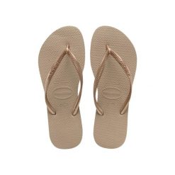Klapki Havaianas Model 4000030 Kolor Brązowy. Brązowe klapki damskie Havaianas, bez wzorów, z gumy, sportowe, bez obcasa. Za 109.25 zł.