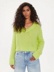 American Vintage Sweter Bymi BYM18AE24 Zielony Regular Fit. Zielone swetry damskie American Vintage, l, bez wzorów, z wełny, vintage, bez kołnierzyka, bez ramiączek, bez kaptura. Za 339.99 zł.