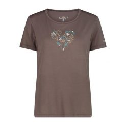 Kobiece koszulki w kwiaty CMP Bamboo. Brązowe t-shirty damskie CMP, s, bez wzorów, z lyocellu, bez kołnierzyka. Za 182.50 zł.