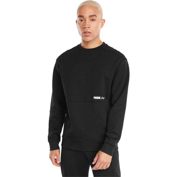 Bluza męskie Puma Rad Cal Crew. Czarne bluzy męskie Puma, m, bez wzorów, z bawełny, bez kaptura. Za 290.00 zł.