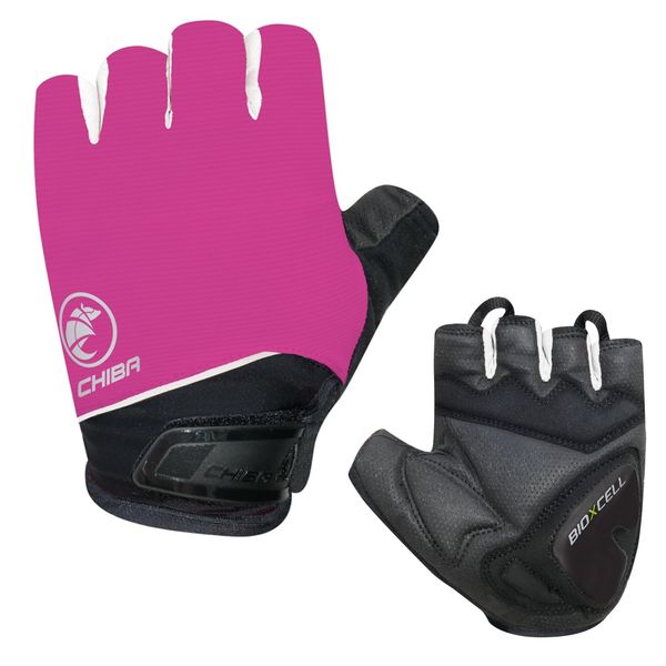 Rękawiczki rowerowe Chiba Bioxcell Lady. Czarne rękawiczki damskie Chiba, bez wzorów, z dzianiny, wakacyjne. Za 158.99 zł.