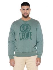 Bluza z bawełna z ściągacze na co dzień na siłownię. Białe bluzy damskie LEONE 1947 APPAREL, bez wzorów, z bawełny, bez kaptura. Za 218.92 zł.