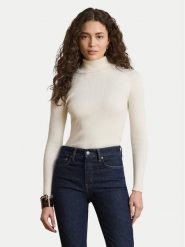 LAUREN RALPH LAUREN Golf 200B22258001 Kremowy Slim Fit. Białe swetry damskie Lauren Ralph Lauren, xs, bez wzorów, bez kołnierzyka, bez ramiączek, bez kaptura. Za 639.99 zł.