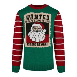 Bluza Urban Classics Wanted Christmas. Białe bluzy męskie Urban Classics, na zimę, m, bez wzorów, bez kaptura. Za 218.10 zł.