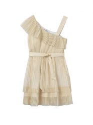 Mayoral Sukienka elegancka 6977 Beżowy Regular Fit. Brązowe sukienki dla dziewczynek Mayoral, bez wzorów, z syntetyku, eleganckie, bez ramiączek. Za 159.99 zł.