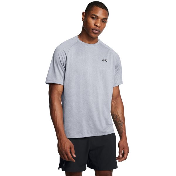 Koszulka męska Under Armour Tech™ 2.0. Szare koszulki sportowe męskie Under Armour, l, bez wzorów, z materiału, bez kołnierzyka, bez ramiączek, na fitness i siłownię. W wyprzedaży za 99.99 zł.