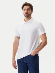 Calvin Klein Jeans Polo LV040HM281 Biały Regular Fit. Białe koszulki polo męskie Calvin Klein Jeans, m, bez wzorów, z bawełny, bez ramiączek. Za 159.99 zł.