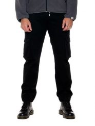 Leone 1947 Soft Basic spodnie bojówki męskie z kieszeniami i ściągaczami. Czarne spodnie sportowe męskie LEONE 1947 APPAREL, m, z aplikacjami, z bawełny, na fitness i siłownię. Za 353.64 zł.