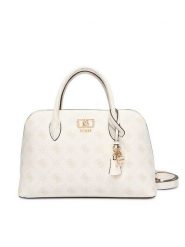 Guess Torebka Emelie Logo HWGP99 28060 Biały. Białe torebki do ręki damskie Guess, z aplikacjami, ze skóry, bez dodatków. Za 674.99 zł.