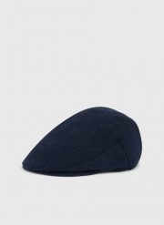 PAKO LORENTE – Granatowy kaszkiet męski. Niebieskie czapki i kapelusze męskie Pako Lorente, na zimę, bez wzorów, z poliesteru, eleganckie. Za 119.99 zł.