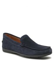 Geox Mokasyny U Siron U32Q3A00022C4002 Granatowy. Niebieskie mokasyny męskie Geox, ze skóry. Za 399.99 zł.