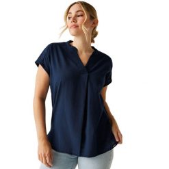 Damska Koszulka Z Dekoltem Rianne V. Niebieskie t-shirty damskie Regatta, m, bez wzorów, z bawełny, bez kołnierzyka. Za 87.99 zł.