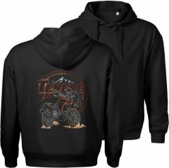 Topslang Bluza z kapturem motocyklowa z motocyklem na motor Yamaha Tenere 700 męska czarna XXL. Czarne bluzy męskie Topslang, m, bez wzorów, z kapturem. Za 189.90 zł.