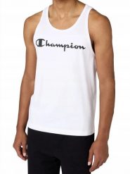 Koszulka Męska Champion Bez Rękawów Sportowa Tank Top. Szare t-shirty męskie Champion, m, bez wzorów, z bawełny, klasyczne, bez kołnierzyka. Za 129.00 zł.