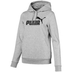 Damska bluza z kapturem Puma w kolorze szarym. Czarne bluzy damskie Puma, bez wzorów, z bawełny, z kapturem, do jazdy konnej. Za 267.99 zł.