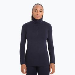 Bluza termoaktywna damska icebreaker 260 Tech LS Half Zip. Niebieskie bluzy damskie Icebreaker, na zimę, bez wzorów, bez kaptura. Za 587.00 zł.