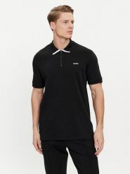 Hugo Polo Dalomino 50511721 Czarny Regular Fit. Czarne koszulki polo męskie Hugo, m, bez wzorów, z bawełny, bez ramiączek. Za 449.99 zł.