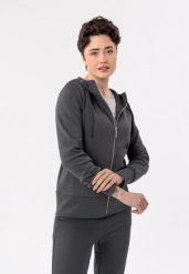 Bluza na zamek B-ALEXA. Czerwone bluzy sportowe damskie Volcano, m, bez wzorów, z bawełny, z kapturem. Za 169.99 zł.