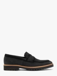 Welurowe mokasyny w stylu casual. Szare mokasyny męskie Ryłko, ze skóry, casualowe. W wyprzedaży za 299.99 zł.