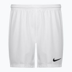 Spodenki piłkarskie damskie Nike Dri-FIT Park III Knit Short. Białe szorty sportowe damskie Nike, l, bez wzorów, sportowe, do piłki nożnej, dri-fit (nike). Za 87.09 zł.
