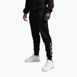 Spodnie męskie BOXRAW A.B.C. Bottoms. Czarne spodnie sportowe męskie BOXRAW, m, bez wzorów, z bawełny, na fitness i siłownię. Za 199.99 zł.