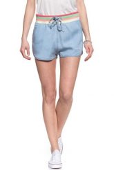 DAMSKIE SPODENKI WRANGLER TENCEL SHORT BLEACH W5233LY9E 112129334. Niebieskie szorty damskie Wrangler, m, bez wzorów. Za 169.99 zł.