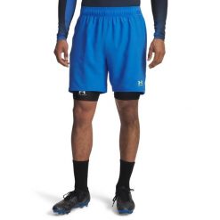 Szorty Under Armour Challenger Pro. Niebieskie buty sportowe męskie Under Armour, bez zapięcia, na fitness i siłownię. Za 182.50 zł.