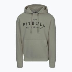 Bluza męska Pitbull Mt Fuji Hooded Sweatshirt. Szare bluzy sportowe męskie PITBULL, l, bez wzorów, z bawełny, bez kaptura, na fitness i siłownię. Za 199.99 zł.