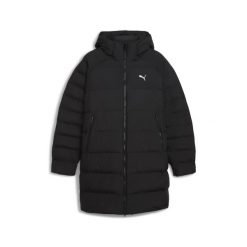 Męska parka z kapturem Mono PUMA Black. Czarne kurtki sportowe męskie Puma, m, bez wzorów, z puchu, trekkingowe. Za 699.00 zł.