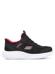 Skechers Sneakersy Bounder Pro Slip-Ins 404208L/BLK Czarny. Czarne buty sportowe chłopięce Skechers, bez wzorów, z materiału, bez zapięcia. Za 199.99 zł.