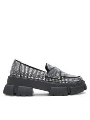 Steve Madden Loafersy Trifecta_R SM11003506 Srebrny. Szare mokasyny damskie Steve Madden, z materiału. Za 399.99 zł.