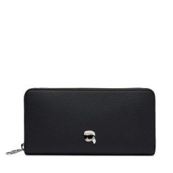 Portfel KARL LAGERFELD. Czarne portfele damskie KARL LAGERFELD, bez wzorów. Za 549.99 zł.