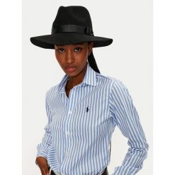 Kapelusz LAUREN RALPH LAUREN. Czarne czapki i kapelusze damskie Lauren Ralph Lauren, bez wzorów. Za 379.99 zł.