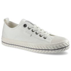 Trampki damskie Big Star, sznurowany fason cholewka tekstylna płócienna niska cholewka przed kostkę gumowy prążkowany nosek ochronny płaska elastyczn. Białe półbuty damskie Big Star, na lato, bez wzorów, z gumy, eleganckie, bez obcasa, na płaskiej podeszwie, bez zapięcia. Za 89.99 zł.