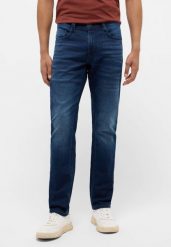Męskie Spodnie Jeansowe Mustang Style Oregon Slim K Denim Blue 1015872 5000 983. Niebieskie spodnie materiałowe męskie Mustang, l, bez wzorów, z denimu. Za 219.99 zł.