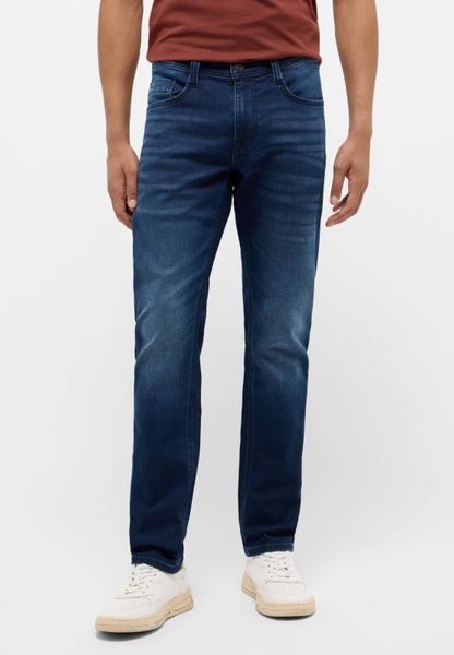 Męskie Spodnie Jeansowe Mustang Style Oregon Slim K Denim Blue 1015872 5000 983. Niebieskie spodnie materiałowe męskie Mustang, l, bez wzorów, z denimu. Za 219.99 zł.