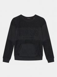 Guess Bluza L3BQ32 KAD73 Czarny Relaxed Fit. Czarne bluzy dla chłopców Guess, z aplikacjami, z bawełny, bez ramiączek, bez kaptura. Za 149.99 zł.