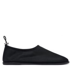Baleriny Calvin Klein. Czarne baleriny damskie Calvin Klein, bez wzorów, z meshu, bez obcasa. Za 489.99 zł.