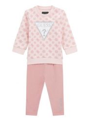 Guess Komplet bluza i legginsy A5BG14 KAD74 Różowy Regular Fit. Czerwone bluzy dla dziewczynek Guess, z aplikacjami, z bawełny. Za 159.99 zł.