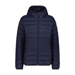 Damska kurtka puchowa CMP Sorona® Aura. Czarne kurtki sportowe damskie CMP, bez wzorów, z puchu, bez kaptura, trekkingowe. Za 422.00 zł.