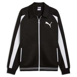 Bluza polarowa PUMA YELLOW RELAXED BIG CAT JACKET Czarny. Czarne bluzy męskie Puma, l, bez wzorów, z polaru, bez kaptura. Za 225.99 zł.