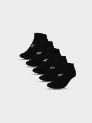4F Skarpety casual przed kostkę (5-pack) damskie - czarne 39-42. Czarne skarpety damskie 4f, bez wzorów, z bawełny. Za 54.99 zł.