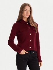 Morgan Kardigan 252-MIMDIE Bordowy Regular Fit. Czerwone kardigany damskie Morgan, xs, bez wzorów, z syntetyku, bez kołnierzyka, bez ramiączek, bez kaptura. Za 329.99 zł.