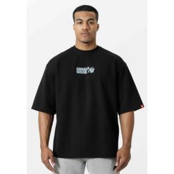 Idaho Duże rozmiary Waffle Koszulka - Czarny. Czarne koszulki sportowe męskie GORILLA WEAR, bez wzorów, bez kołnierzyka, bez ramiączek, na fitness i siłownię. Za 229.00 zł.