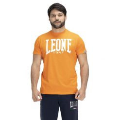 Koszulka na co dzień na siłownię. Brązowe buty sportowe męskie LEONE 1947 APPAREL, bez wzorów, z bawełny, bez kołnierzyka, bez ramiączek, na fitness i siłownię. W wyprzedaży za 98.51 zł.
