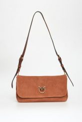 Torebka zamszowa Click Soft Baguette PINKO. Plecaki damskie Pinko, bez wzorów, z zamszu. Za 1,739.00 zł.