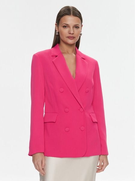 Silvian Heach Marynarka Trefy GPP24328GC Różowy Regular Fit. Czerwone żakiety damskie Silvian Heach, bez wzorów, z syntetyku. Za 689.99 zł.