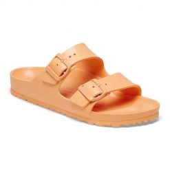 Klapki męskie Birkenstock Arizona Eva. Brązowe klapki męskie Birkenstock, z materiału, klasyczne. Za 348.00 zł.