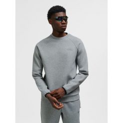 Bluza z okrągłym dekoltem Hummel Tech Fleece Regular. Szare bluzy damskie Hummel, na zimę, bez wzorów, z bawełny, bez kaptura. Za 269.50 zł.